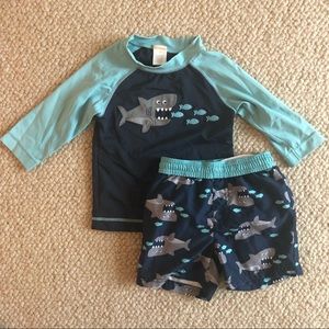 Gymboree 2pc swim set, size 24mos